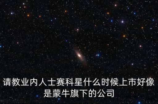 請(qǐng)教業(yè)內(nèi)人士賽科星什么時(shí)候上市好像是蒙牛旗下的公司