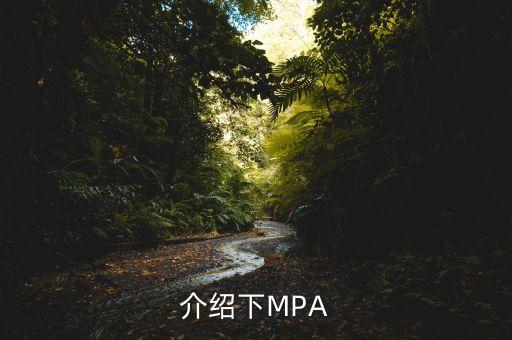 介紹下MPA