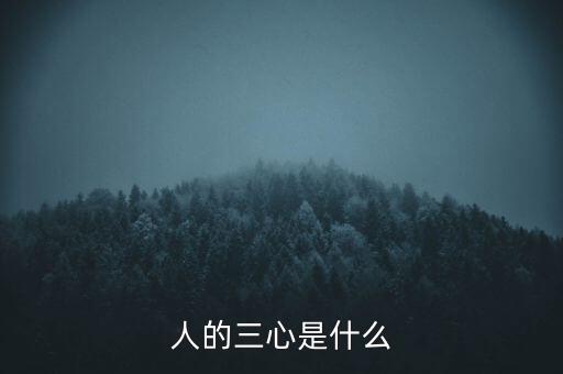 人的三心是什么