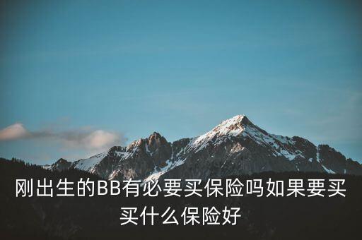 剛出生的BB有必要買保險嗎如果要買買什么保險好