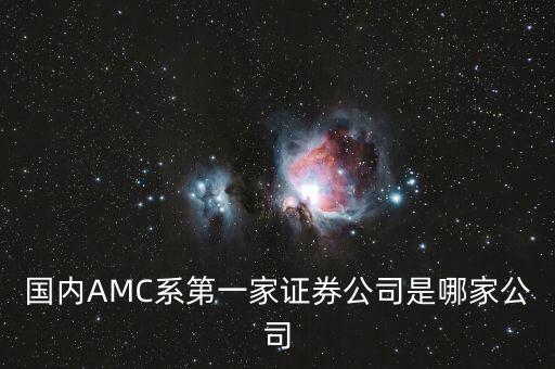 國內(nèi)AMC系第一家證券公司是哪家公司