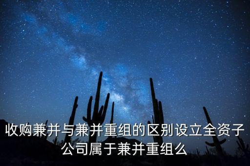 新設(shè)立子公司算什么合并，新設(shè)立1全資子公司算同1控制下合并