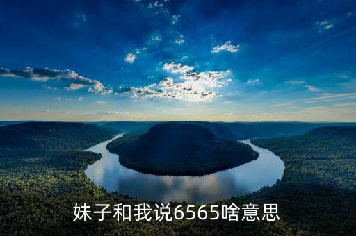 數(shù)字6565代表什么意思，妹子和我說6565啥意思