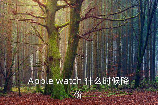 Apple watch 什么時候降價