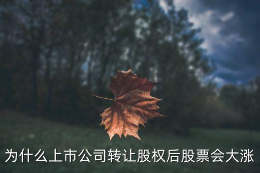 為什么上市公司轉(zhuǎn)讓股權后股票會大漲