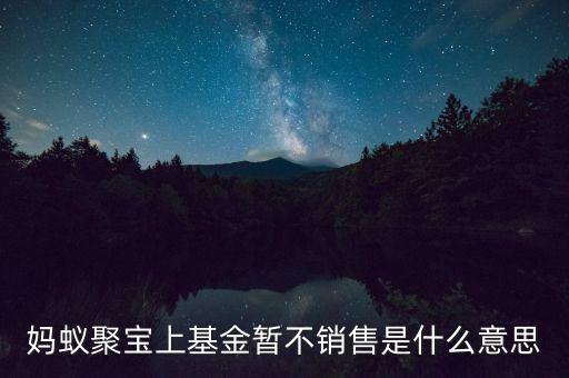 基金未代銷是什么意思，媽蟻聚寶上基金暫不銷售是什么意思