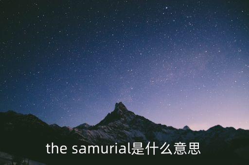 白武士是什么意思，the samurial是什么意思