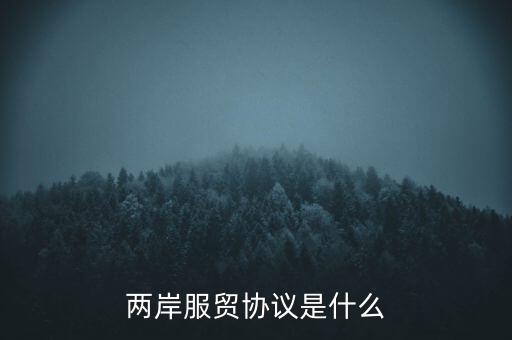 兩岸貨貿(mào)協(xié)議是什么，臺(tái)灣服貿(mào)協(xié)議是什么