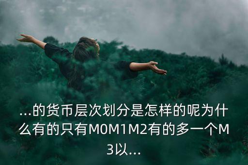 ...的貨幣層次劃分是怎樣的呢為什么有的只有M0M1M2有的多一個M3以...