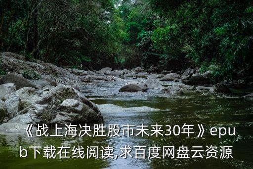 《戰(zhàn)上海決勝股市未來(lái)30年》epub下載在線閱讀,求百度網(wǎng)盤云資源