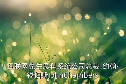 互聯(lián)網(wǎng)先生思科系統(tǒng)公司總裁:約翰·錢伯斯JohnChambers