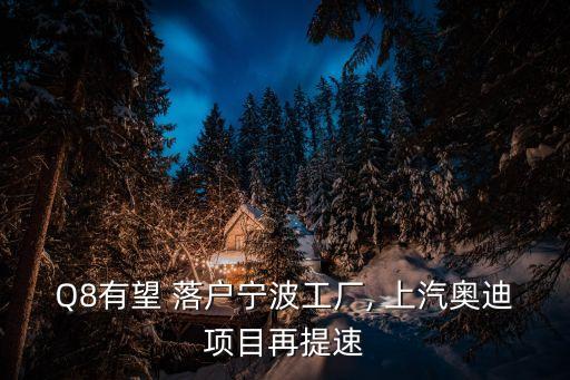 Q8有望 落戶(hù)寧波工廠(chǎng), 上汽奧迪項(xiàng)目再提速