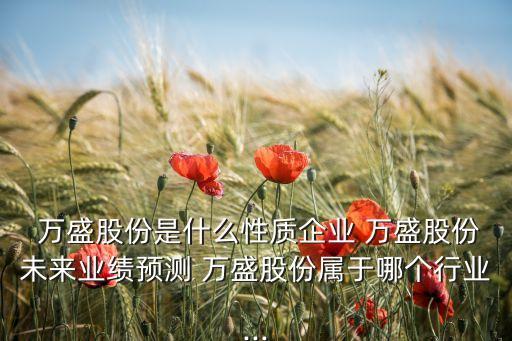  萬(wàn)盛股份是什么性質(zhì)企業(yè) 萬(wàn)盛股份未來(lái)業(yè)績(jī)預(yù)測(cè) 萬(wàn)盛股份屬于哪個(gè)行業(yè)...