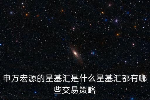 申萬(wàn)宏源的星基匯是什么星基匯都有哪些交易策略