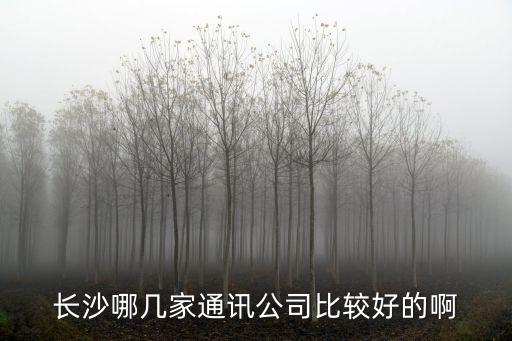 長沙哪幾家通訊公司比較好的啊