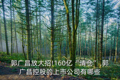 郭廣昌放大招!160億“清倉”,郭廣昌控股的上市公司有哪些