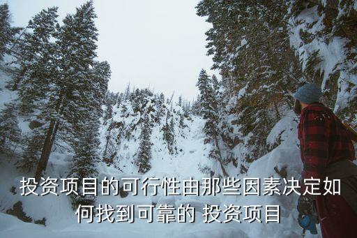  投資項目的可行性由那些因素決定如何找到可靠的 投資項目