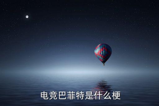  電競巴菲特是什么梗