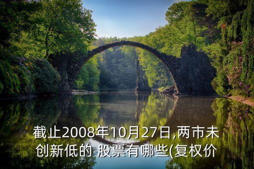 截止2008年10月27日,兩市未創(chuàng)新低的 股票有哪些(復(fù)權(quán)價