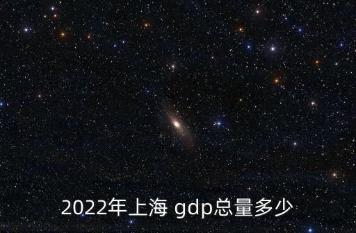 2022年上海 gdp總量多少