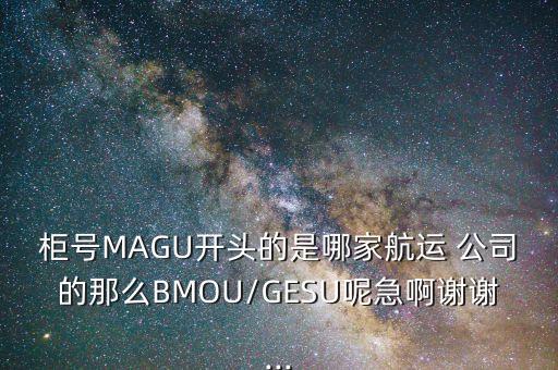 柜號(hào)MAGU開頭的是哪家航運(yùn) 公司的那么BMOU/GESU呢急啊謝謝...