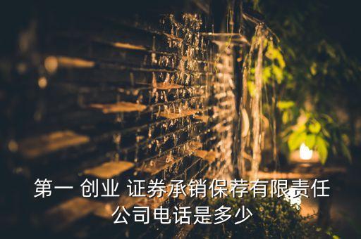  第一 創(chuàng)業(yè) 證券承銷(xiāo)保薦有限責(zé)任 公司電話是多少