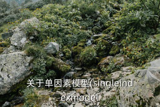 關(guān)于單因素模型(singleindexmodel