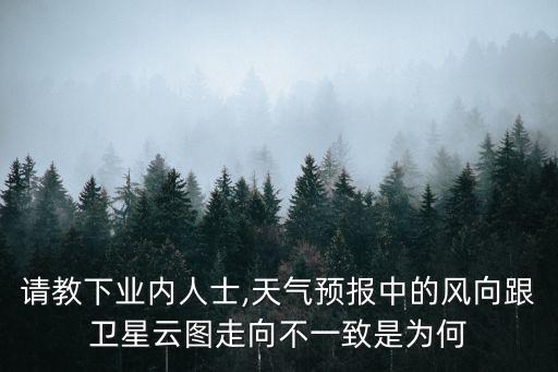 請(qǐng)教下業(yè)內(nèi)人士,天氣預(yù)報(bào)中的風(fēng)向跟衛(wèi)星云圖走向不一致是為何