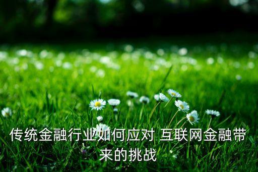 傳統(tǒng)金融行業(yè)如何應(yīng)對 互聯(lián)網(wǎng)金融帶來的挑戰(zhàn)