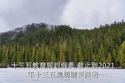 北京十三五教育規(guī)劃綱要,截止到2021年十三五規(guī)劃綱要提出