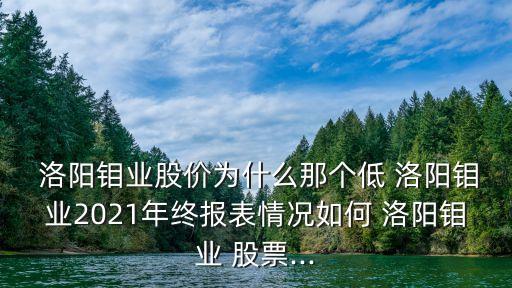  洛陽(yáng)鉬業(yè)股價(jià)為什么那個(gè)低 洛陽(yáng)鉬業(yè)2021年終報(bào)表情況如何 洛陽(yáng)鉬業(yè) 股票...