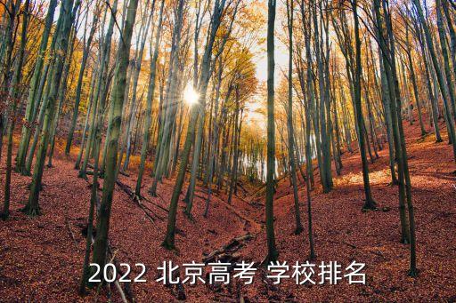 2022 北京高考 學(xué)校排名