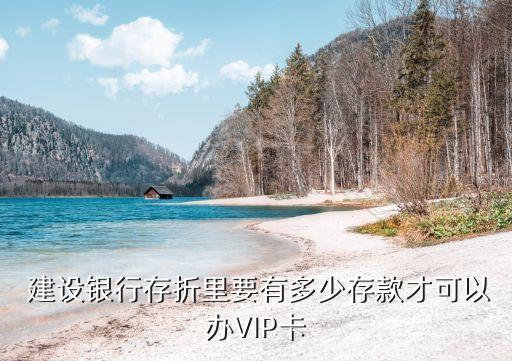  建設銀行存折里要有多少存款才可以辦VIP卡