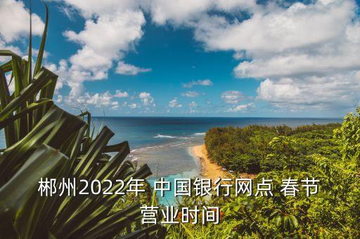 郴州2022年 中國銀行網(wǎng)點(diǎn) 春節(jié)營業(yè)時(shí)間