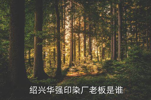  紹興華強(qiáng)印染廠老板是誰(shuí)