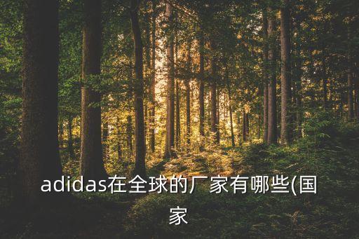 adidas在全球的廠家有哪些(國家