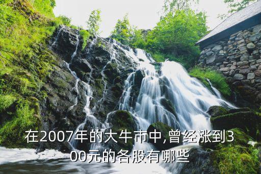 在2007年的大牛市中,曾經(jīng)漲到300元的各股有哪些