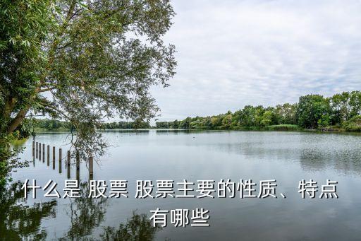 什么是 股票 股票主要的性質(zhì)、特點(diǎn)有哪些