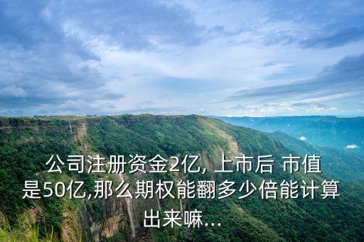  公司注冊(cè)資金2億, 上市后 市值是50億,那么期權(quán)能翻多少倍能計(jì)算出來(lái)嘛...