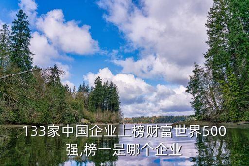 133家中國企業(yè)上榜財(cái)富世界500強(qiáng),榜一是哪個(gè)企業(yè)