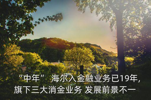 “中年” 海爾入金融業(yè)務(wù)已19年,旗下三大消金業(yè)務(wù) 發(fā)展前景不一