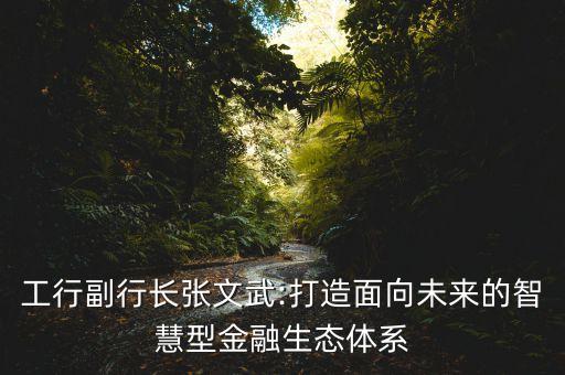 工行副行長(zhǎng)張文武:打造面向未來(lái)的智慧型金融生態(tài)體系