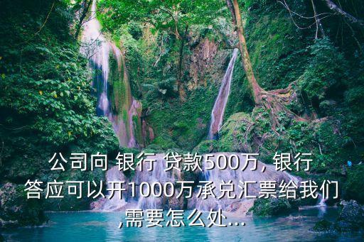 公司向 銀行 貸款500萬(wàn), 銀行答應(yīng)可以開(kāi)1000萬(wàn)承兌匯票給我們,需要怎么處...