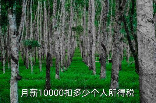 月薪10000扣多少個人所得稅