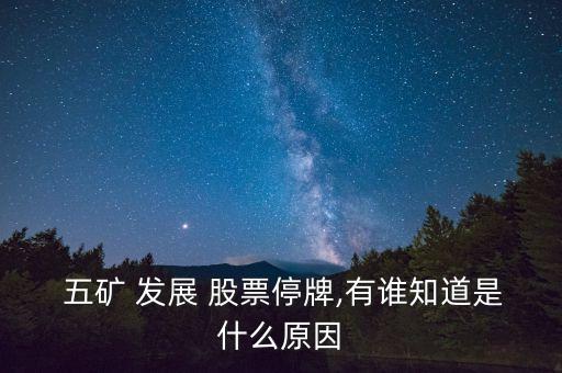  五礦 發(fā)展 股票停牌,有誰知道是什么原因