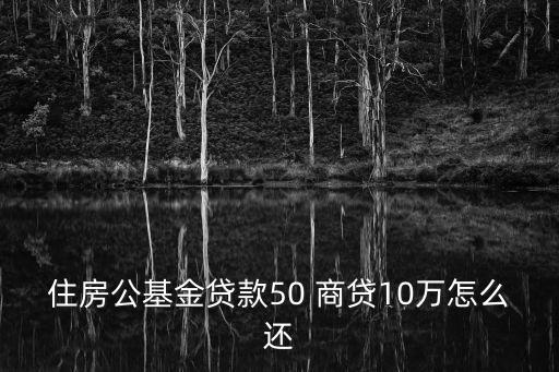 住房公基金貸款50 商貸10萬怎么還