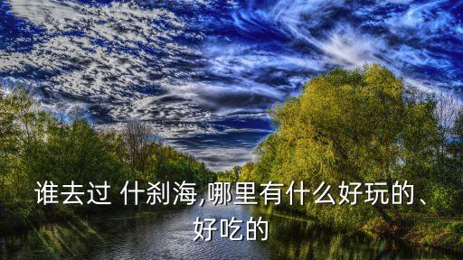 誰去過 什剎海,哪里有什么好玩的、好吃的