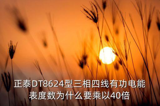 正泰DT8624型三相四線有功電能表度數(shù)為什么要乘以40倍