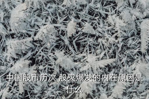 中國(guó)股市歷次 股災(zāi)爆發(fā)的內(nèi)在原因是什么