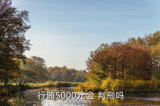  行賄5000元會 判刑嗎